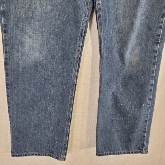 READ Carhartt Jeans Mens 36x32 Blue Relaxed Fit Mid Rise Denim Workwear - Picture 10 of 11